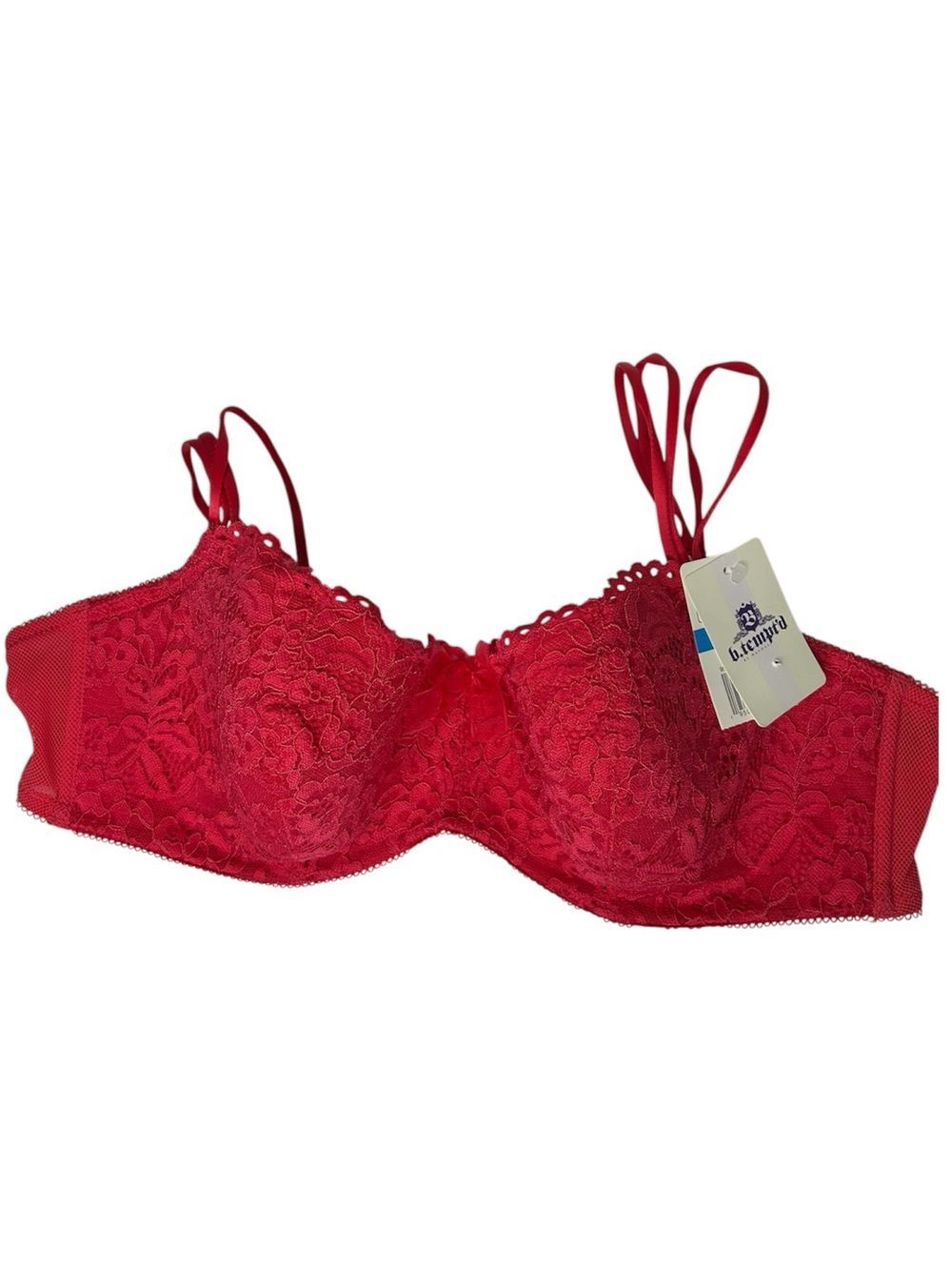 NEW B. Tempt’d by Wacoal Lace Lined Underwire Bra - 34F 34DDD Sexy Red
